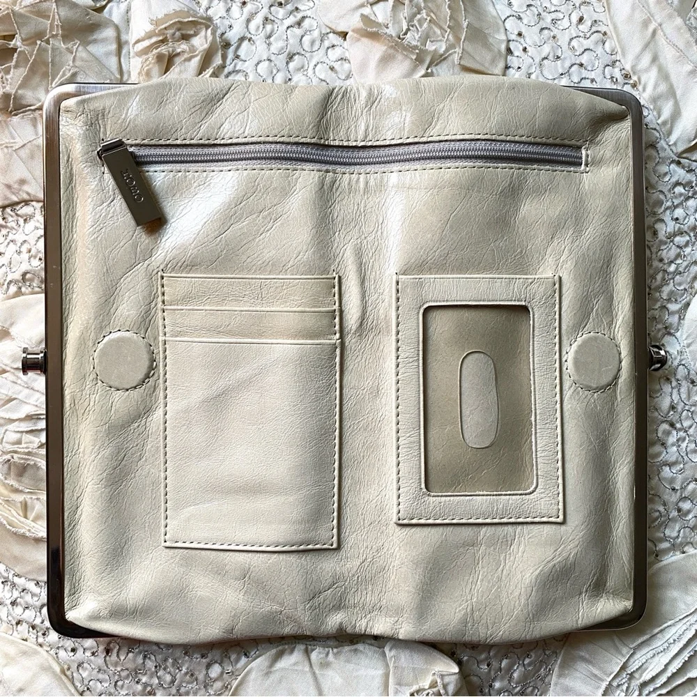 HOBO Lauren Cream Ivory Off White Multiple Compartments Clutch Cardhold Wallet - Picture 3 of 16
